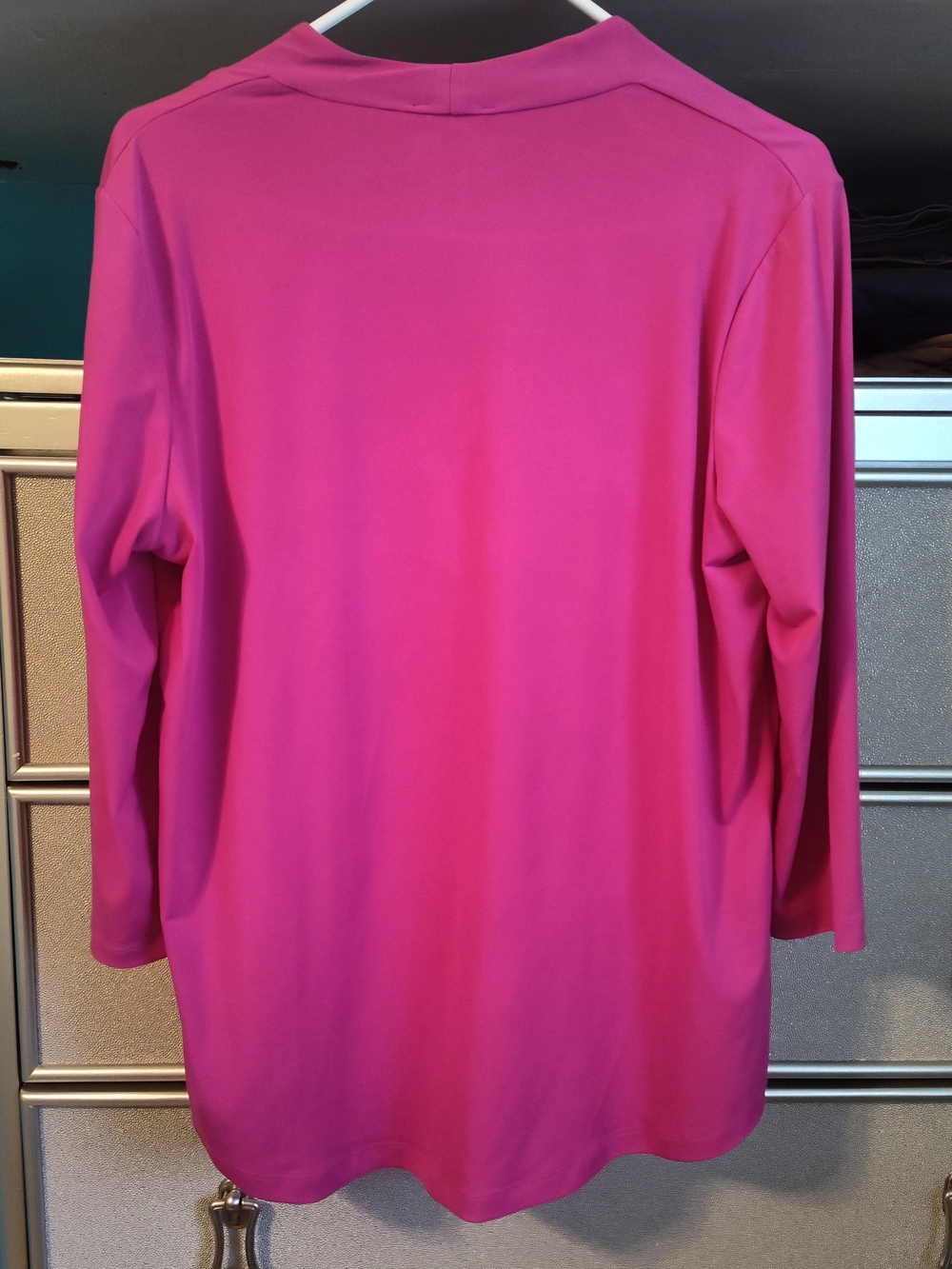 Jones New York Bright Pink Blouse with Black Label - Picture 3 of 3